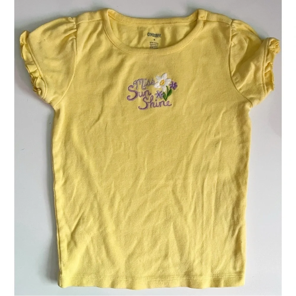 Gymboree • Miss Sun Shine Girls Yellow Tee Shirt